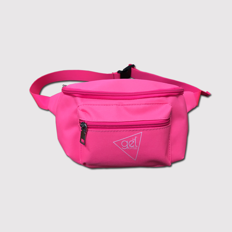 订做粉红色腰包袋定制收奶旅行印刷单面LOGO腰包袋